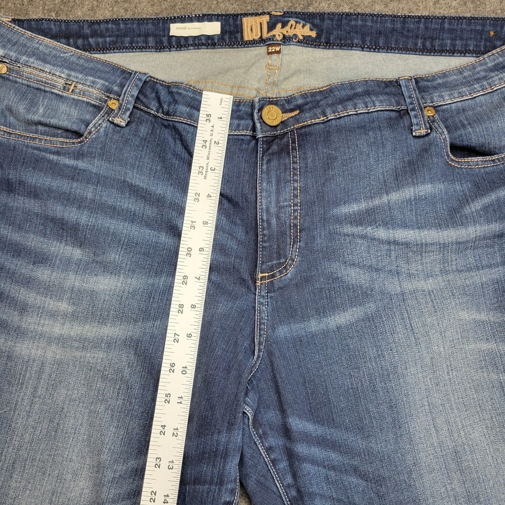 Kut from the Kloth Jeans Womens 22W Blue Denim Annie Boyfriend Streetwear Grunge - Picture 9 of 13